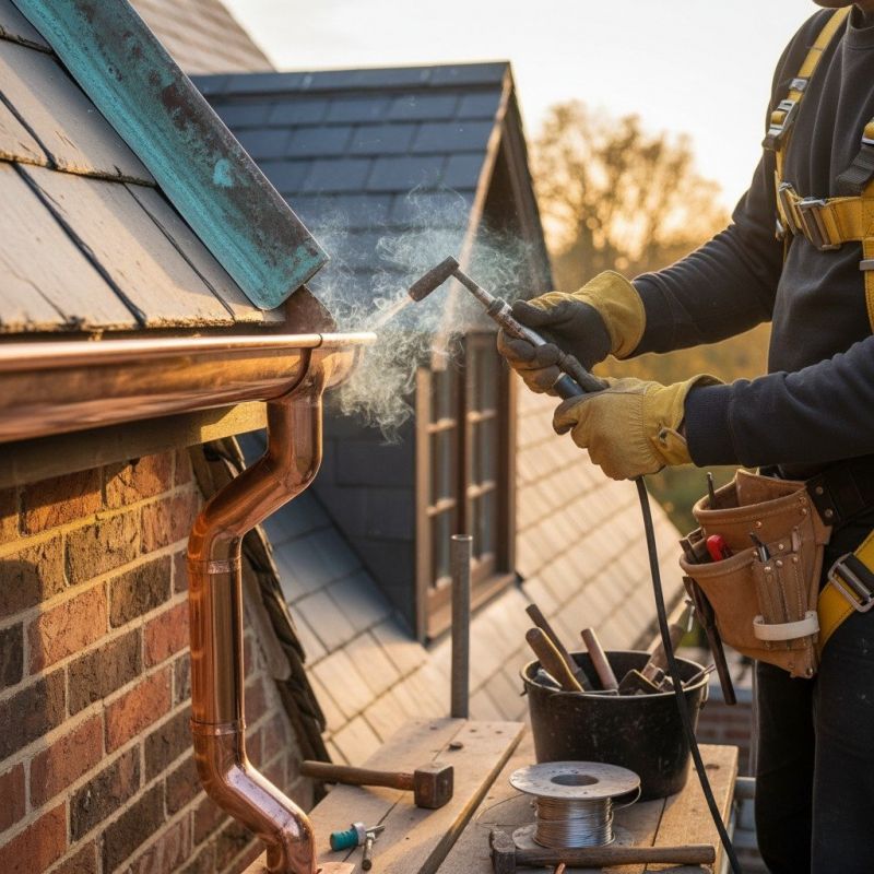 Copper Gutter Repair in Mcdonough, GA